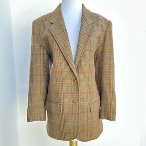 Classic Tan Vintage Women's Wool Blazer